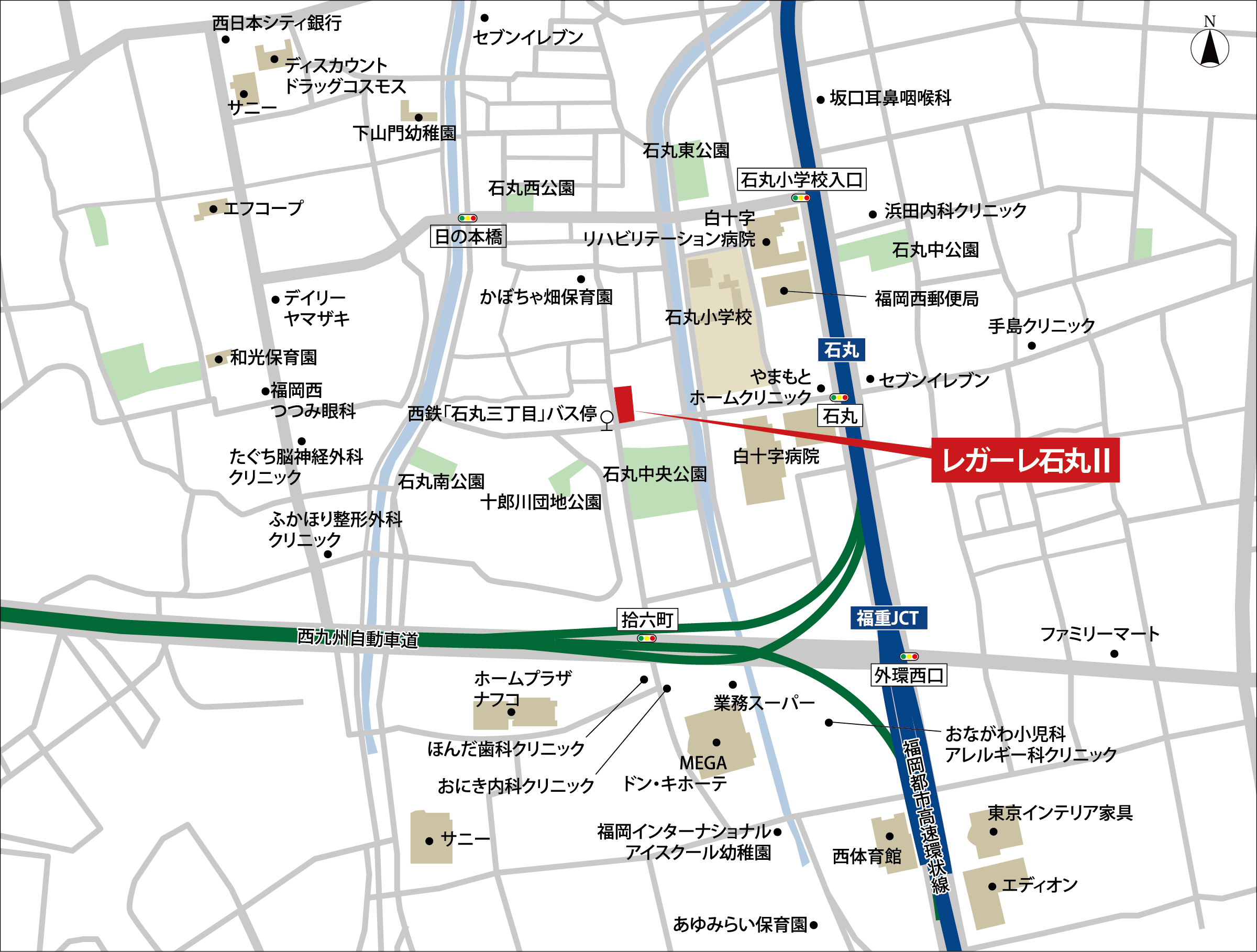 レガーレ石丸の地図