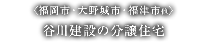 谷川建設の分譲住宅